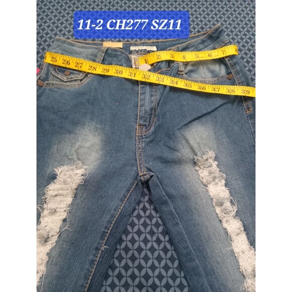 WAIST 31 INCHES SIZE 11 SKINNY JEANS STRETCH DENIM BLUE  11-2 CH277 SZ11 - Picture 2 of 11